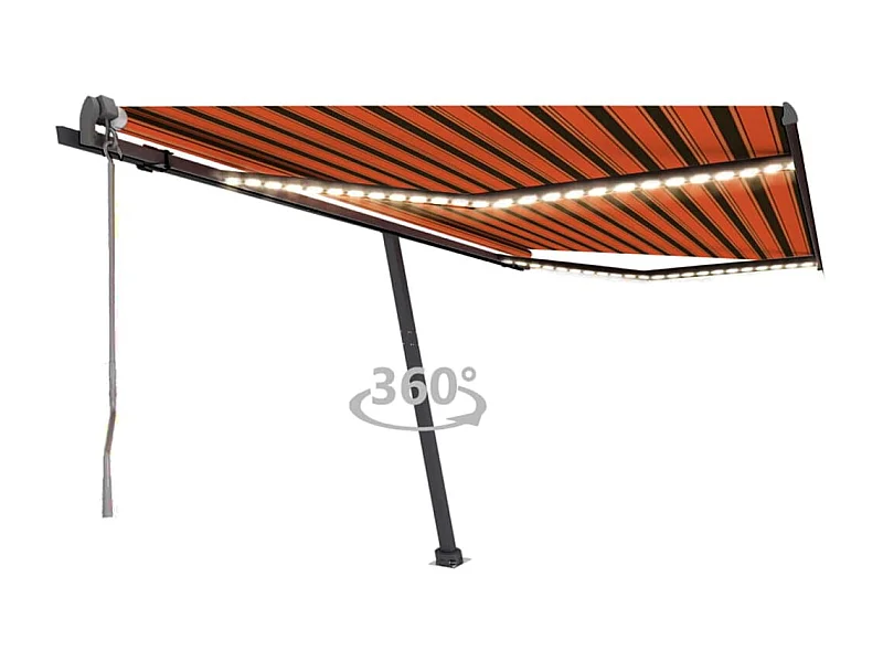 Tenda automatica con sensore vento/LED 450x300 Orangearron