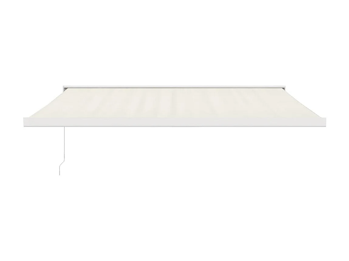 Toldo retrátil creme 4x3 tecido e alumínio