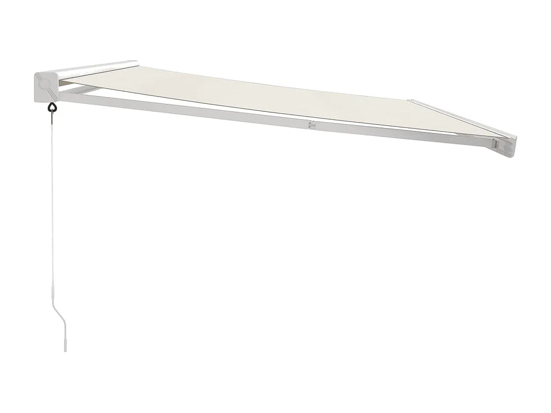 Toldo retrátil creme 4x3 tecido e alumínio