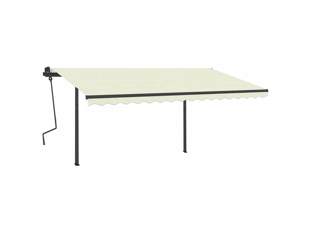 Toldo retrátil com postes 4x3 creme