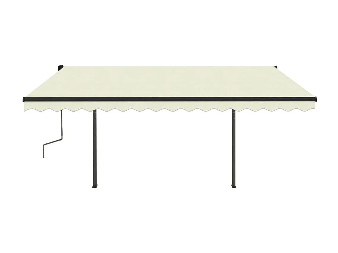 Toldo retrátil com postes 4x3 creme