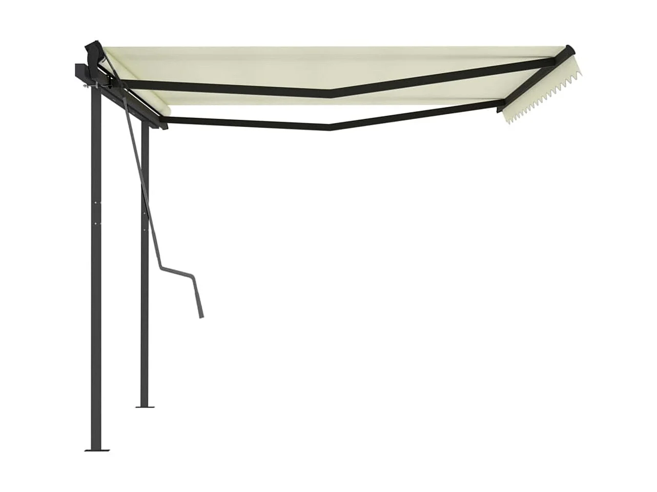 Toldo retrátil com postes 4x3 creme