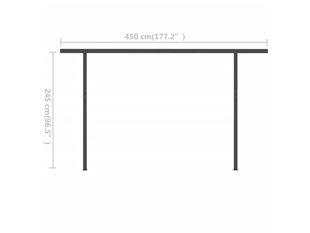 Toldo retrátil com postes 4x3 creme