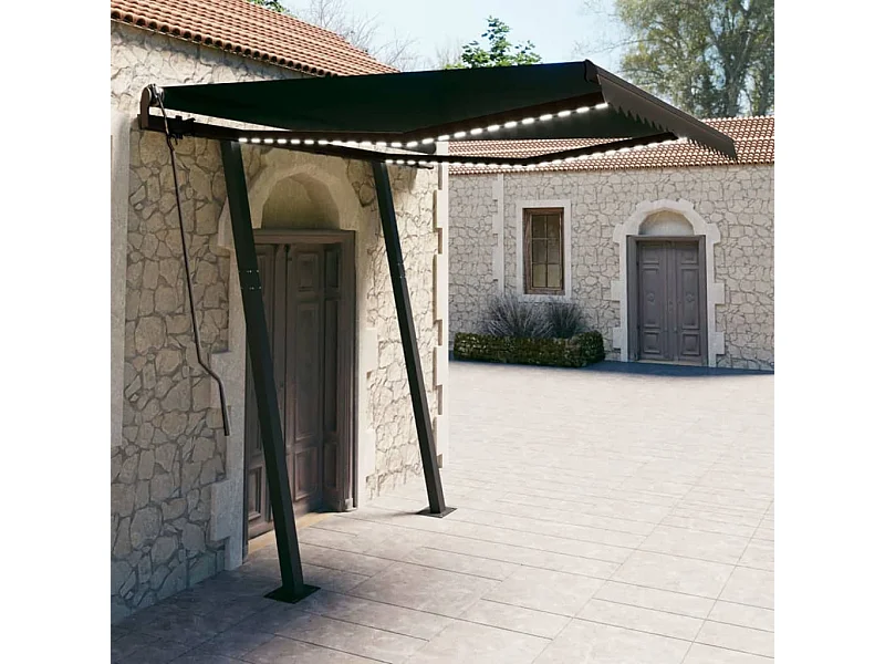 Auventanuel rétractable avec LED 3,5x2,5 Anthracite