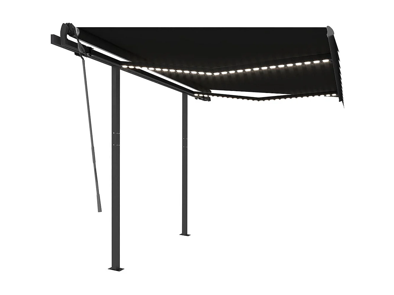 Toldo retrátil com LED 3,5x2,5 Antracite