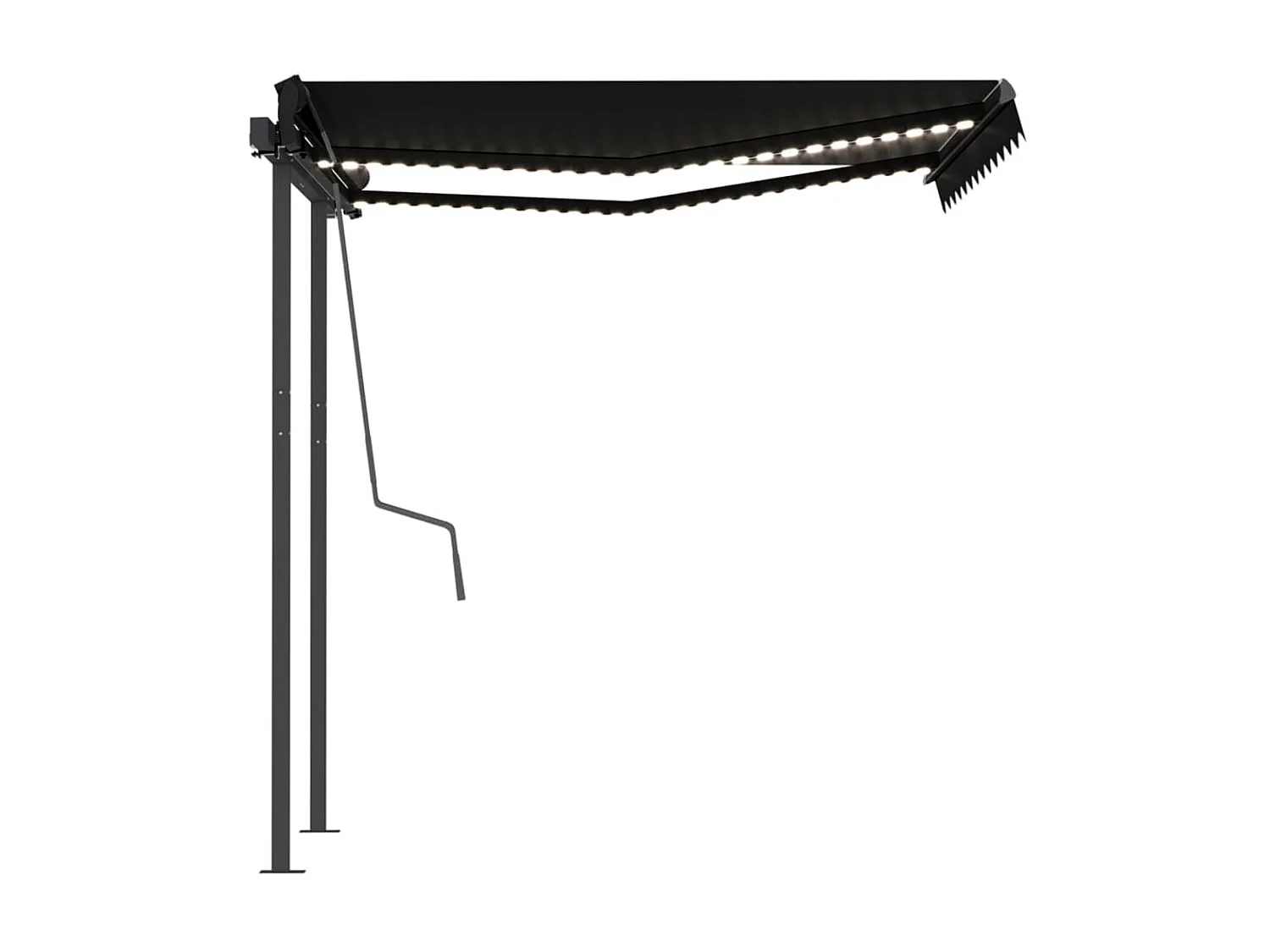 Toldo retrátil com LED 3,5x2,5 Antracite