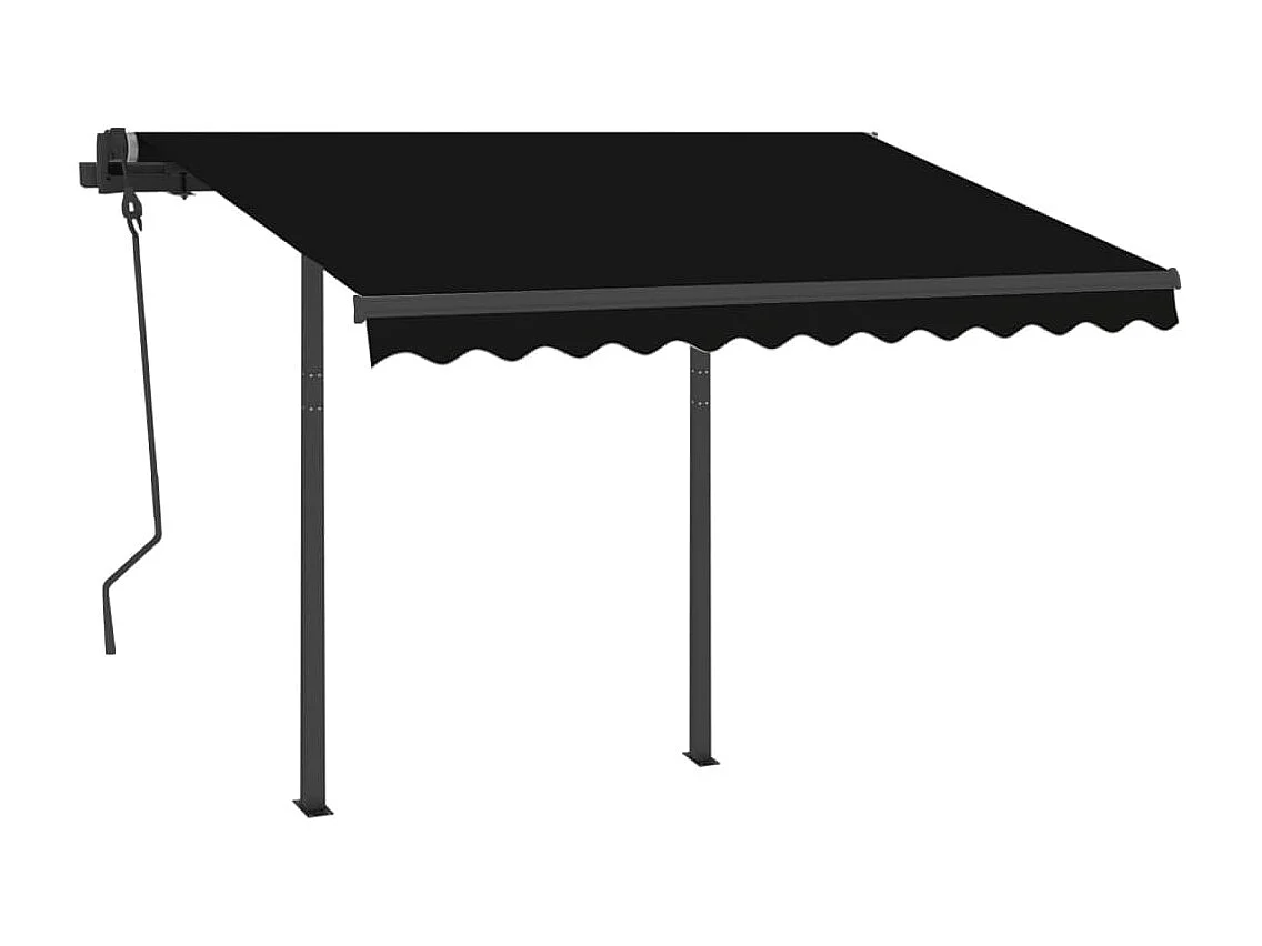 Tenda retrattile con LED 3,5x2,5 Antracite