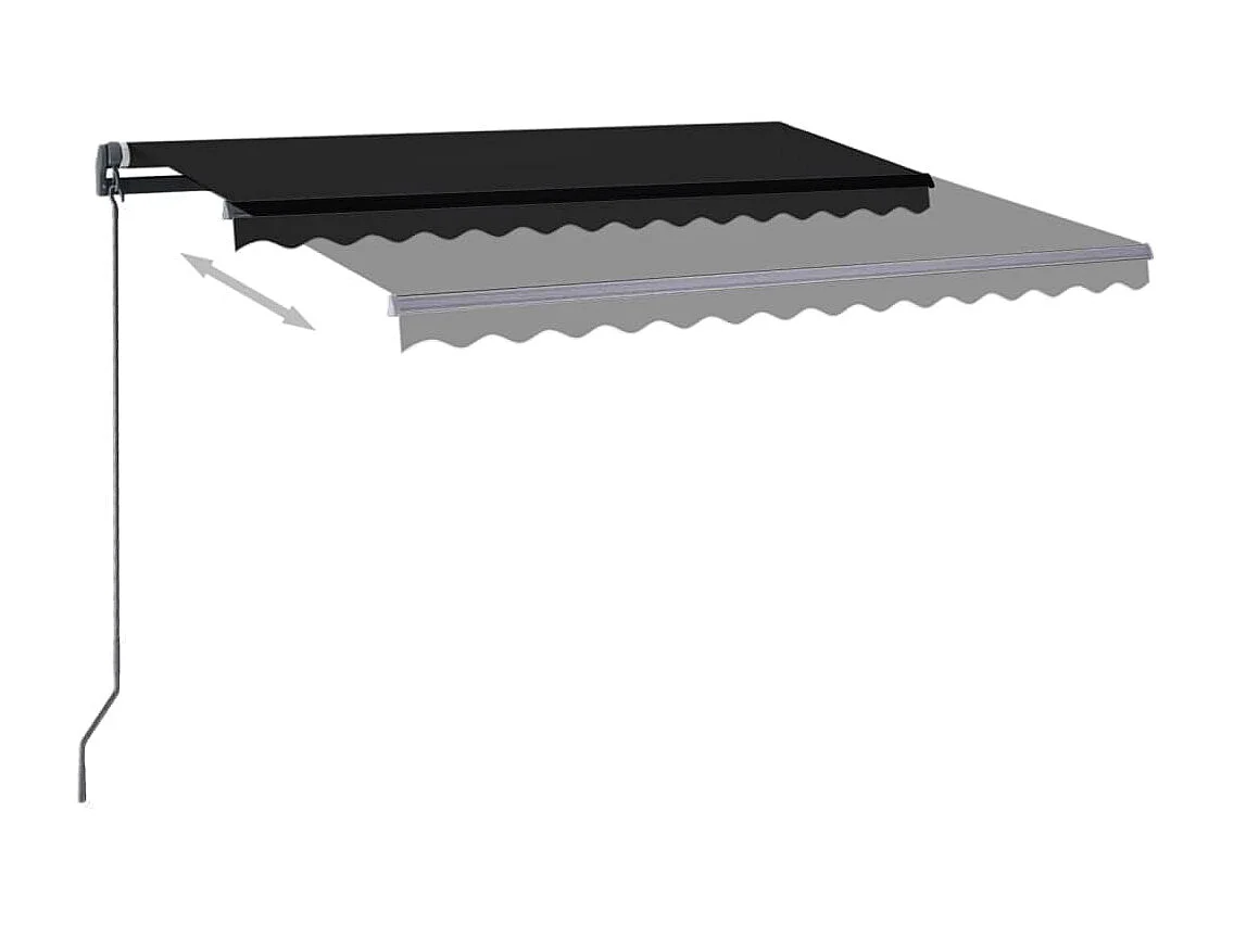 Tenda retrattile con LED 3,5x2,5 Antracite