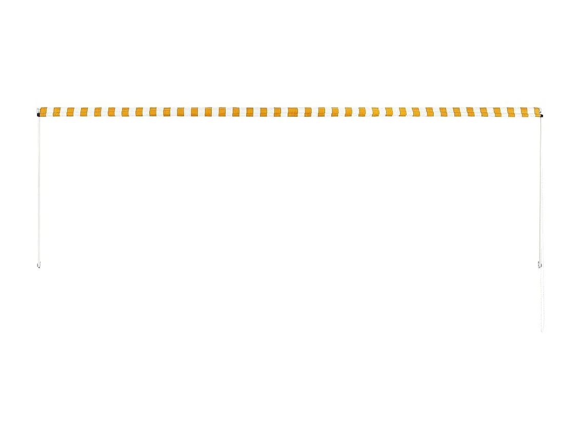 Toldo retráctil 400x150 Amarillo y blanco