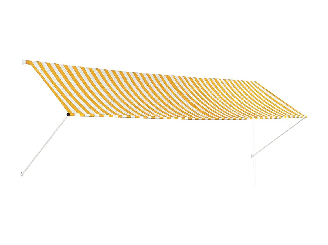 Toldo retrátil 400x150 amarelo e branco