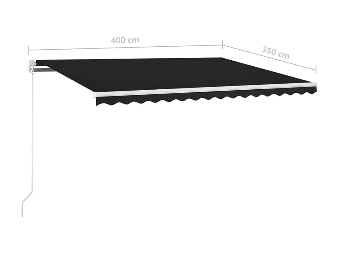 Auventanuel rétractable avec LED 400x350 Anthracite