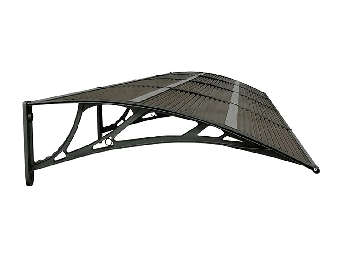 Auvent de porte Noir 400x80 Polycarbonate