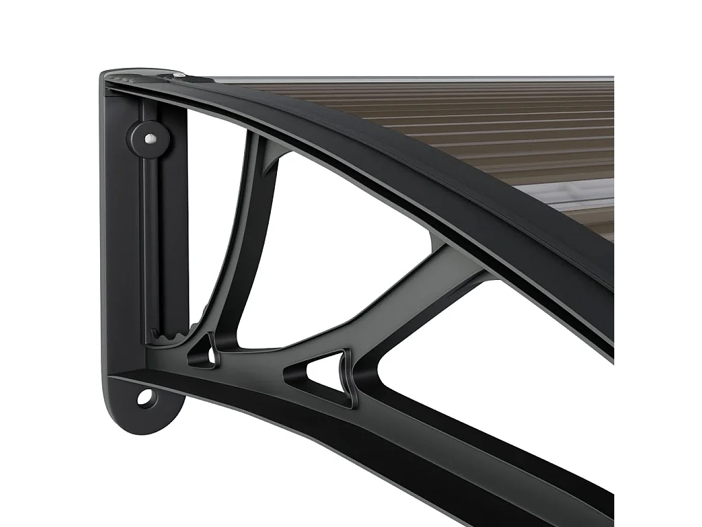 Auvent de porte Noir 400x80 Polycarbonate