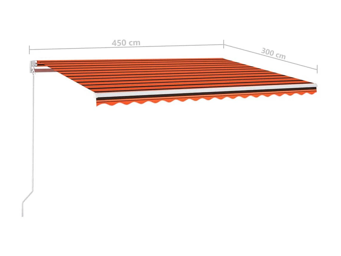 Auvent automatique capteur de vent/LED 450x300 Orangearron