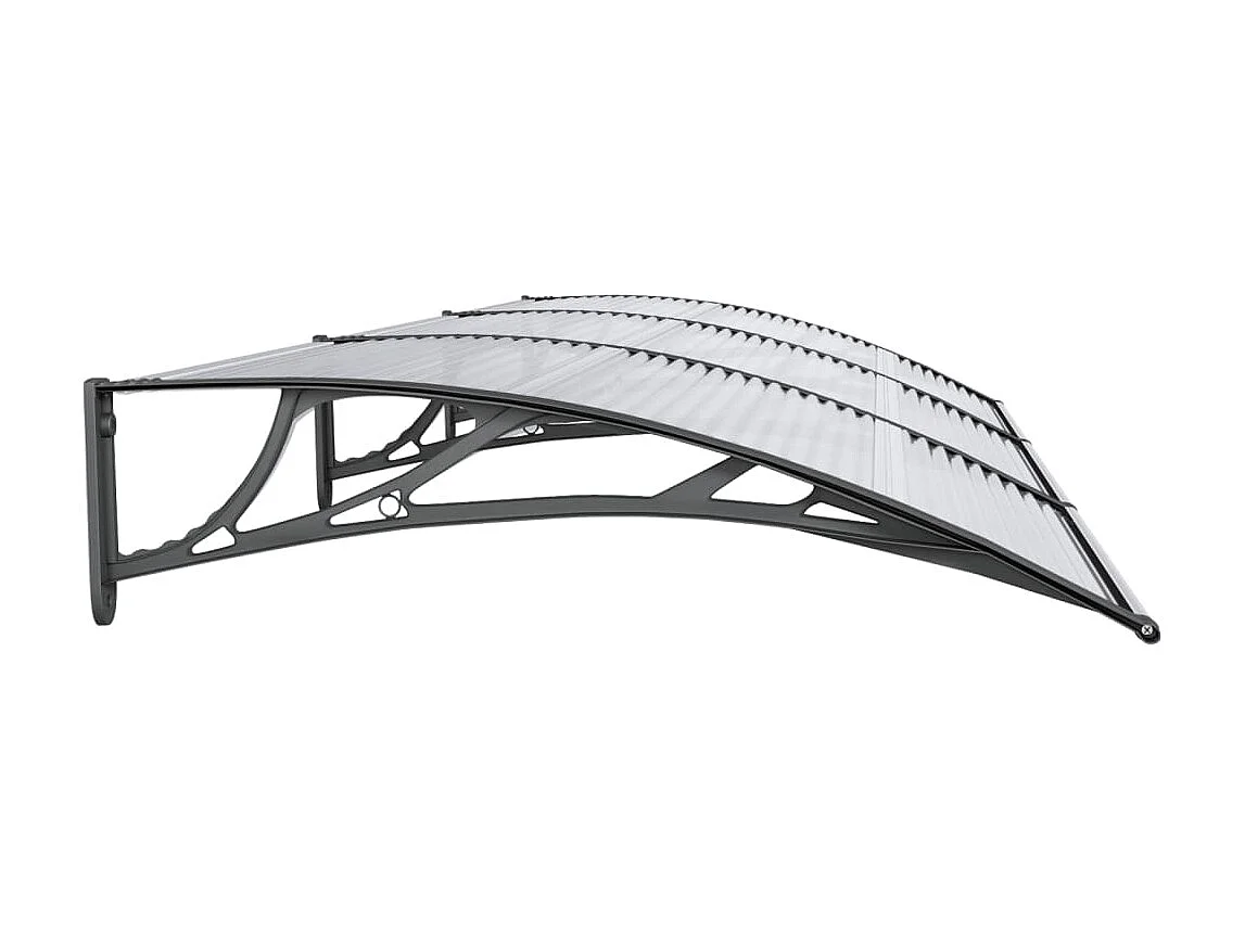 Deurluifel Zwart 300x100 Polycarbonaat