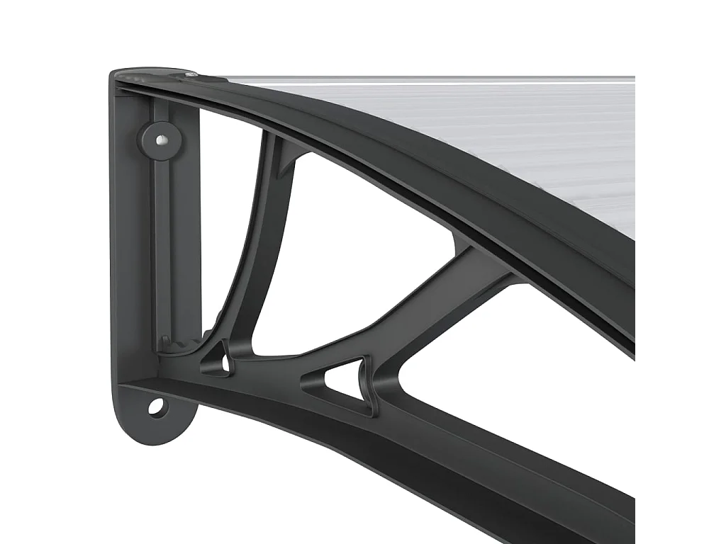 Deurluifel Zwart 300x100 Polycarbonaat