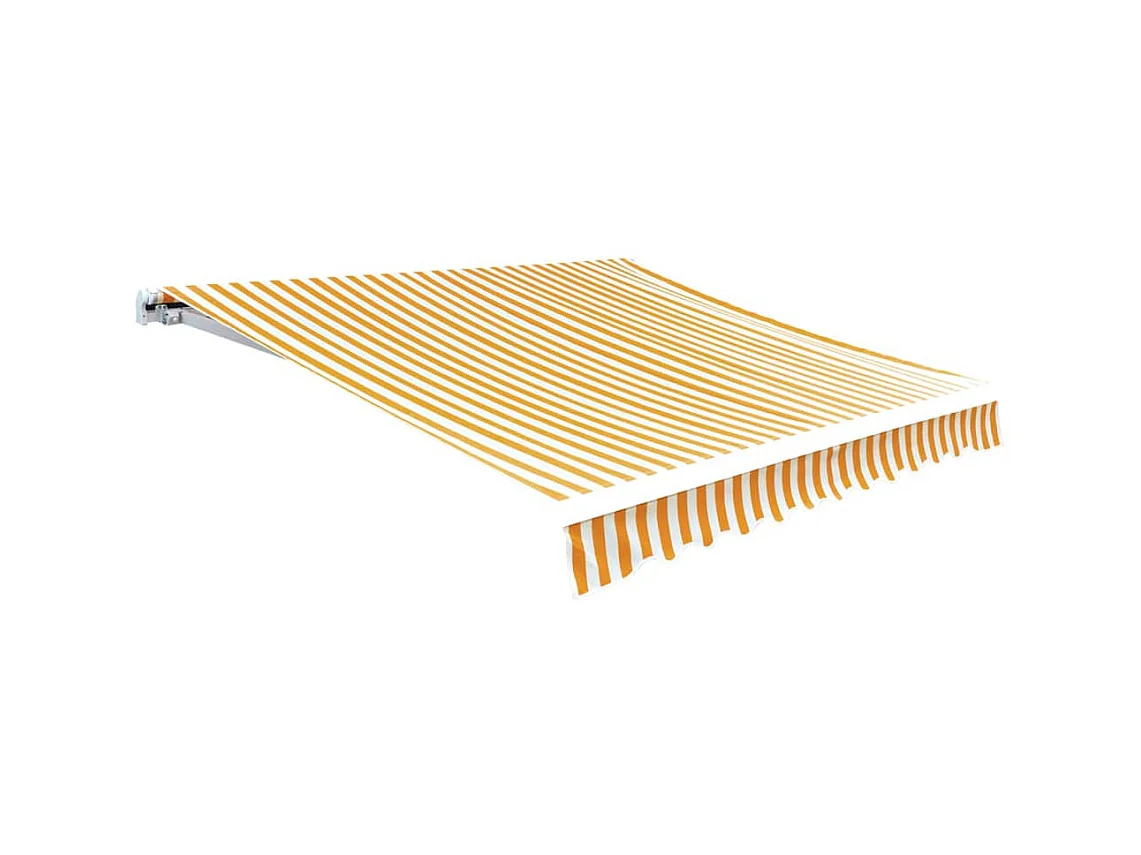 Tissu d'auvent Jaune tournesol/blanc 4 x 3 (cadre non inclus)