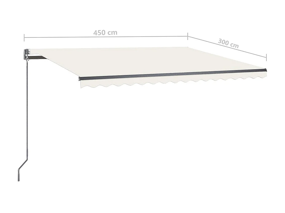 Auvent automatique sur pied 450x300 Crème