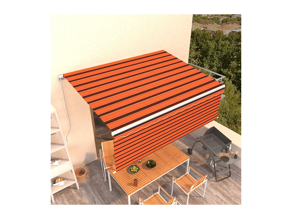 Tendalino retrattile con tendalino 4x3 Etarron arancione