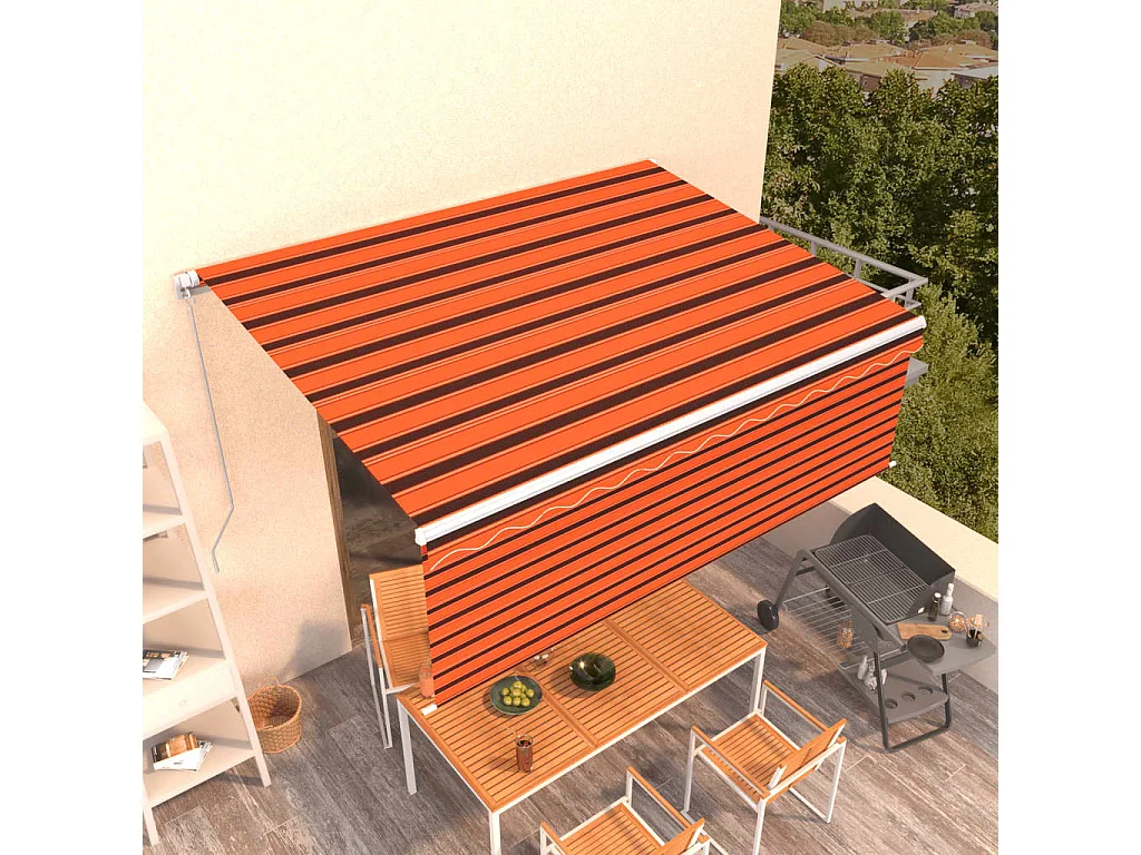 Toldo retráctil con toldo 4x3 Naranja etarron