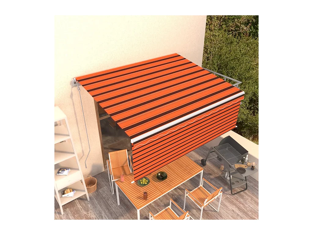 Tenda retrattile automatica con tenda 4x3m Etarron arancione