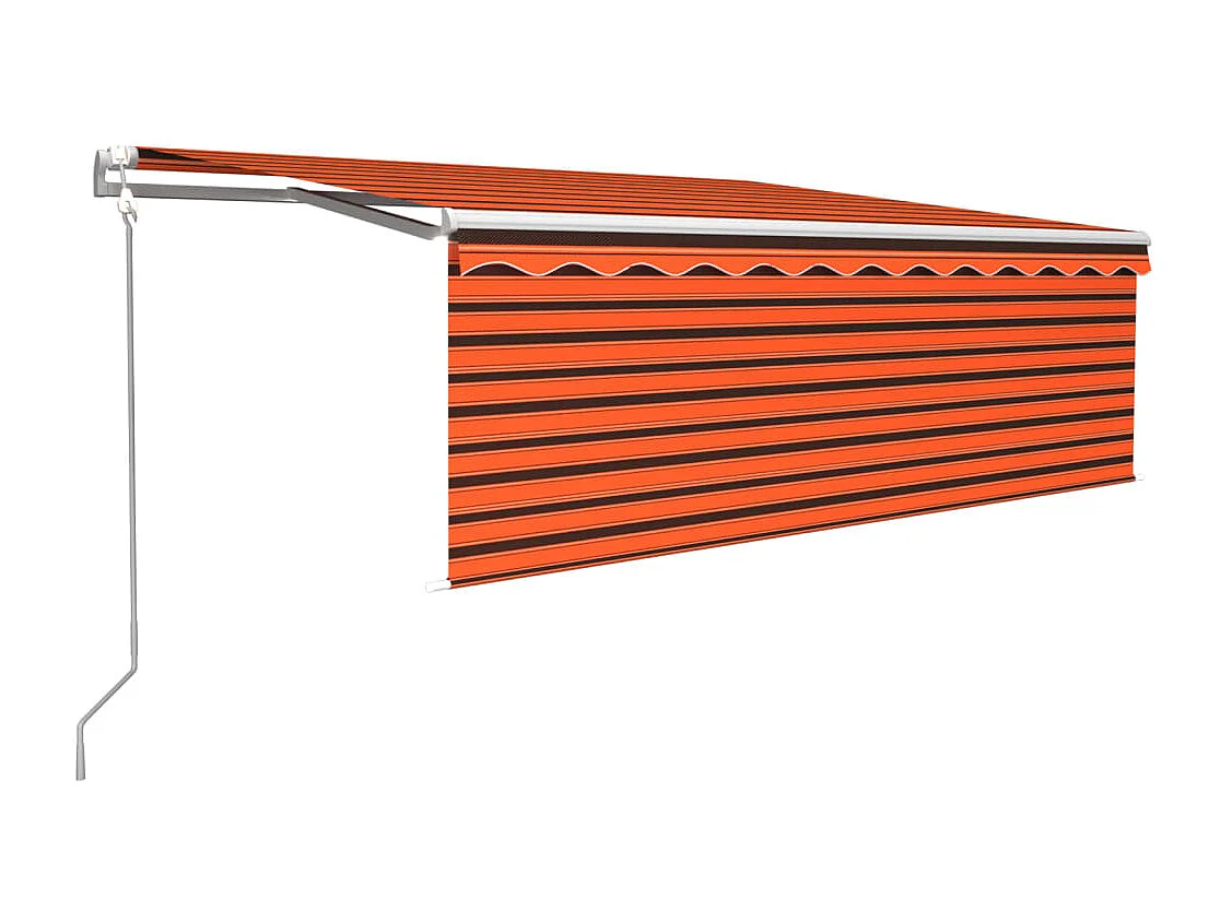 Toldo retráctil automático con persiana 4x3m Naranja etarron