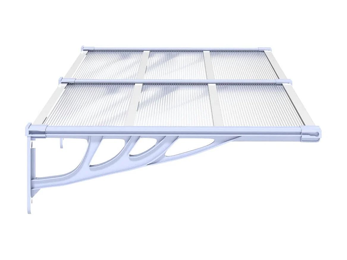 Auvent de porte Gris et transparent 152,5x90 Polycarbonate