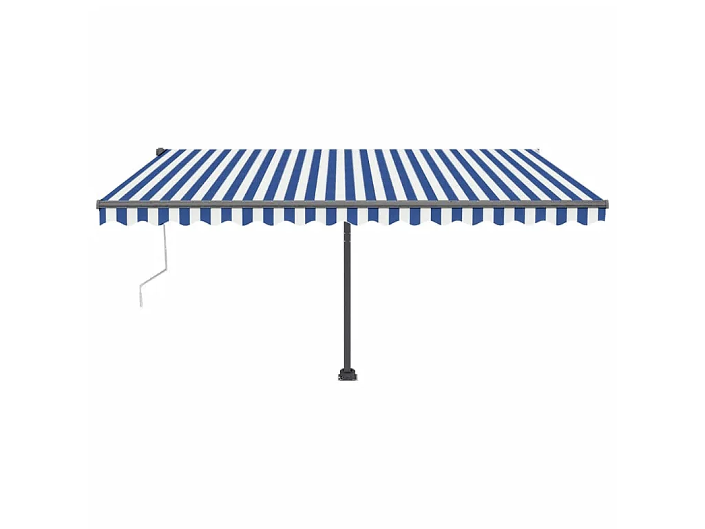 Automatische luifel op voet 450x300 Blauw/Wit