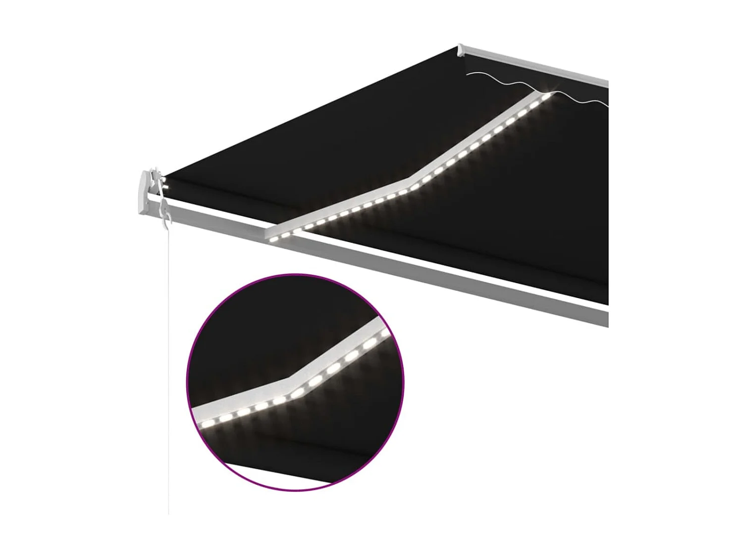 Sensor de vento automático para toldo e LED 500x350 Antracite