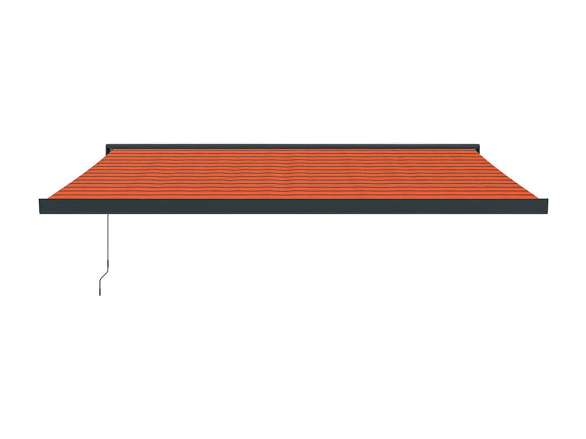 Auvent rétractable orange etarron 4x3 tissu et aluminium