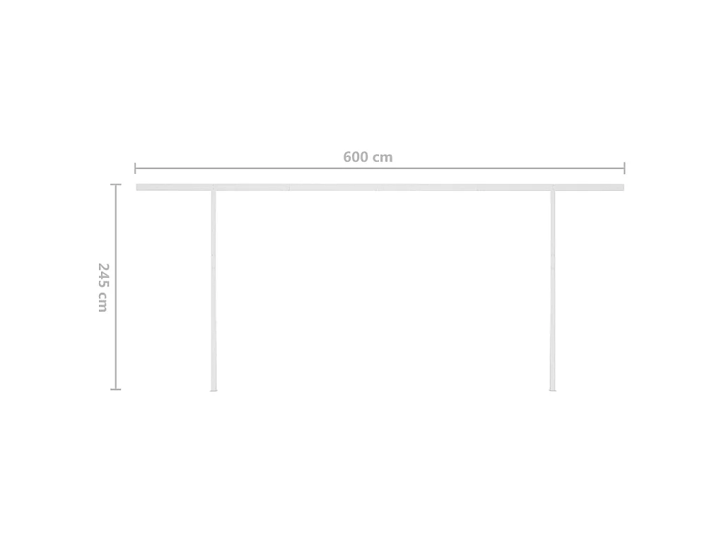 Toldo retráctil automático con palos 6x3 Azul y blanco