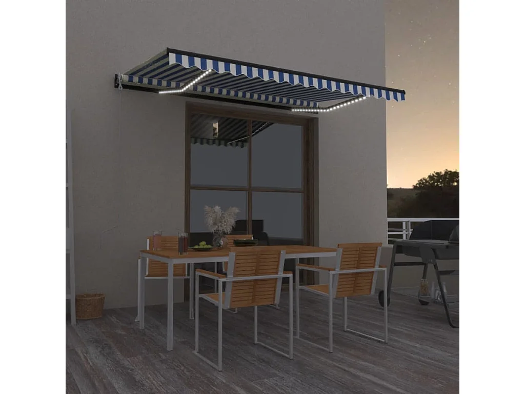 Sensor de vento para toldo automático LED 450x350 Azul e branco