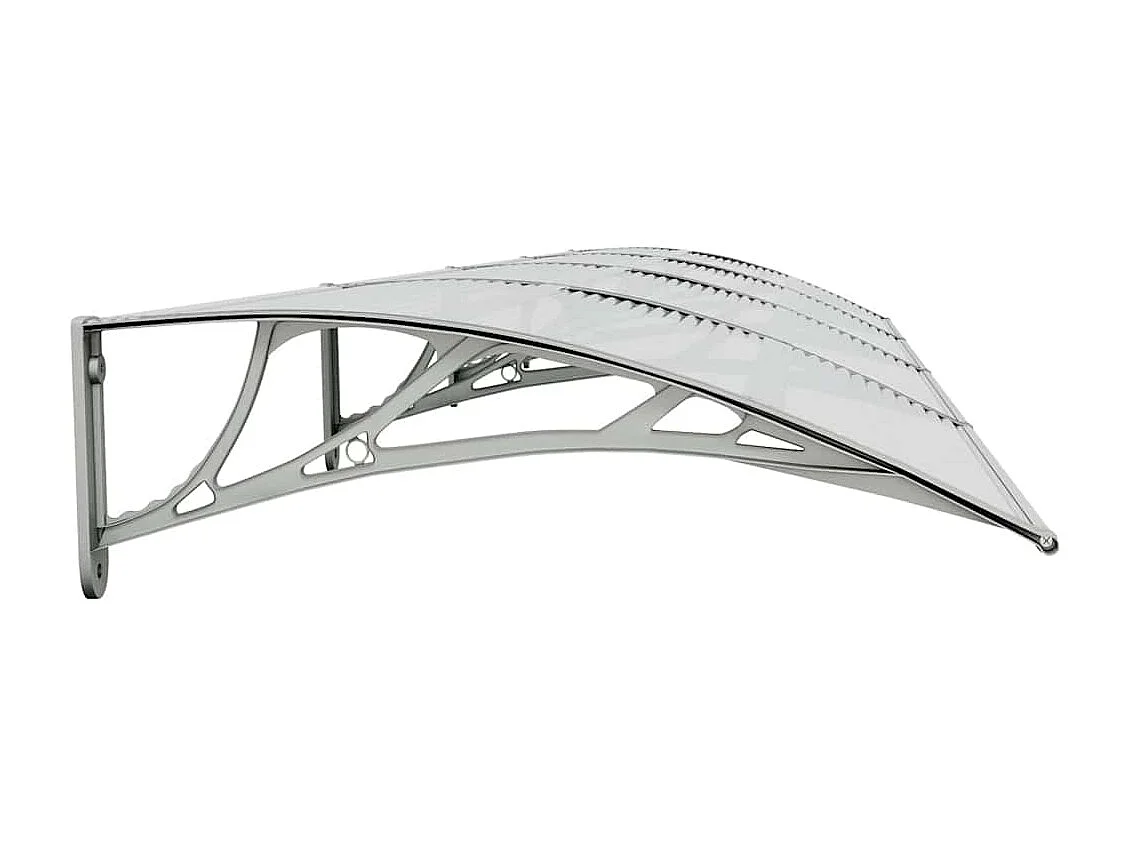 Tendalino per porta Policarbonato grigio e trasparente 400x75