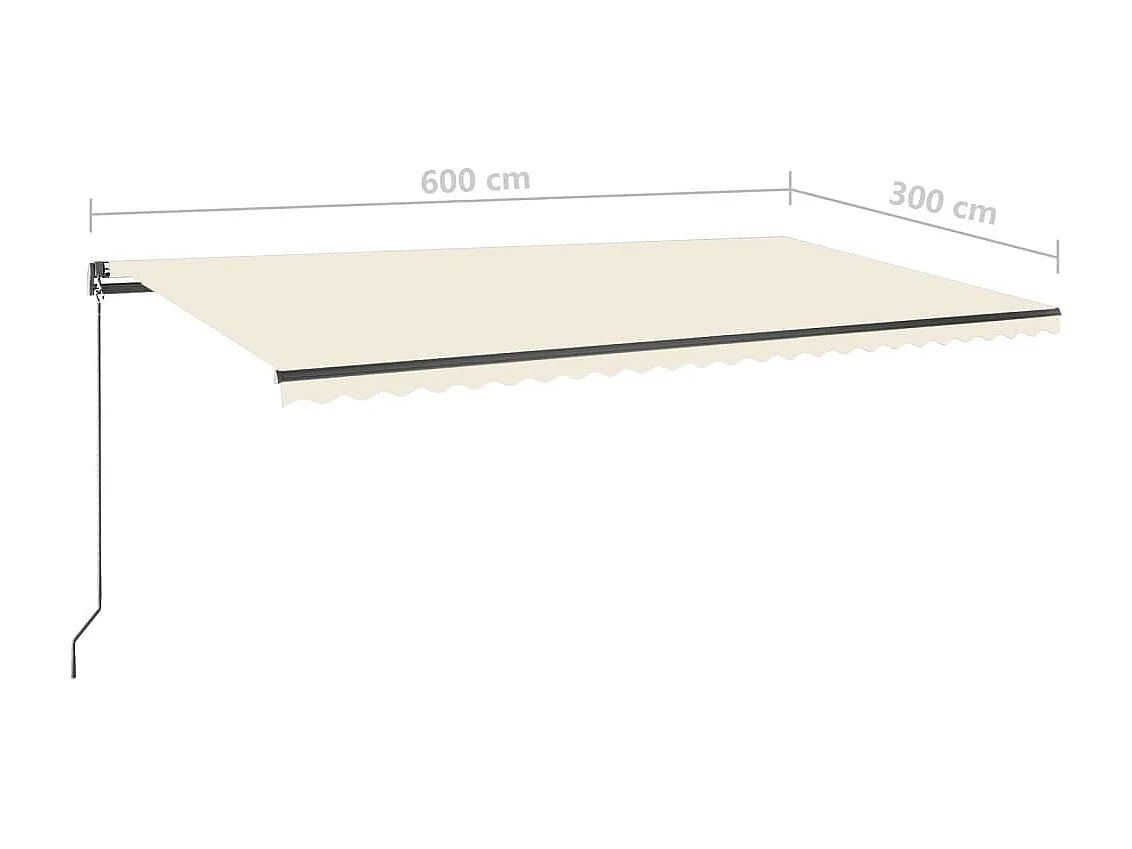 Toldo autoportante 600x300 Crema