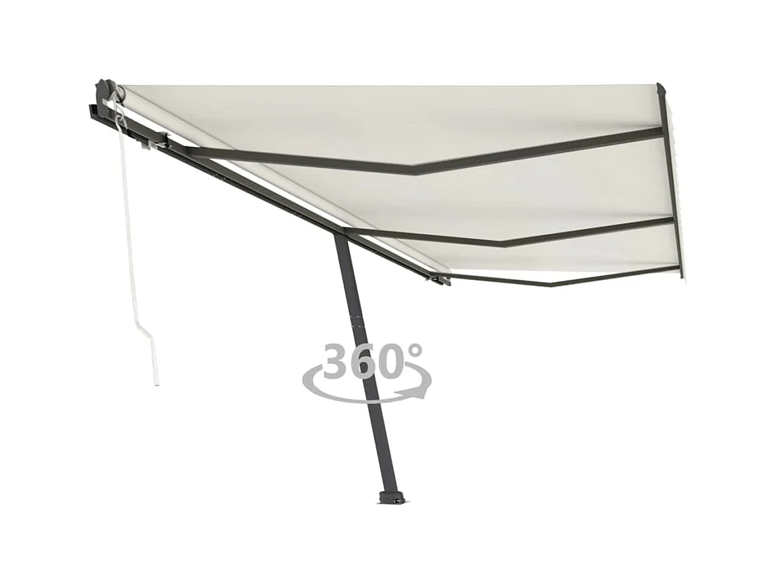 Auvent automatique sur pied 600x300 Crème