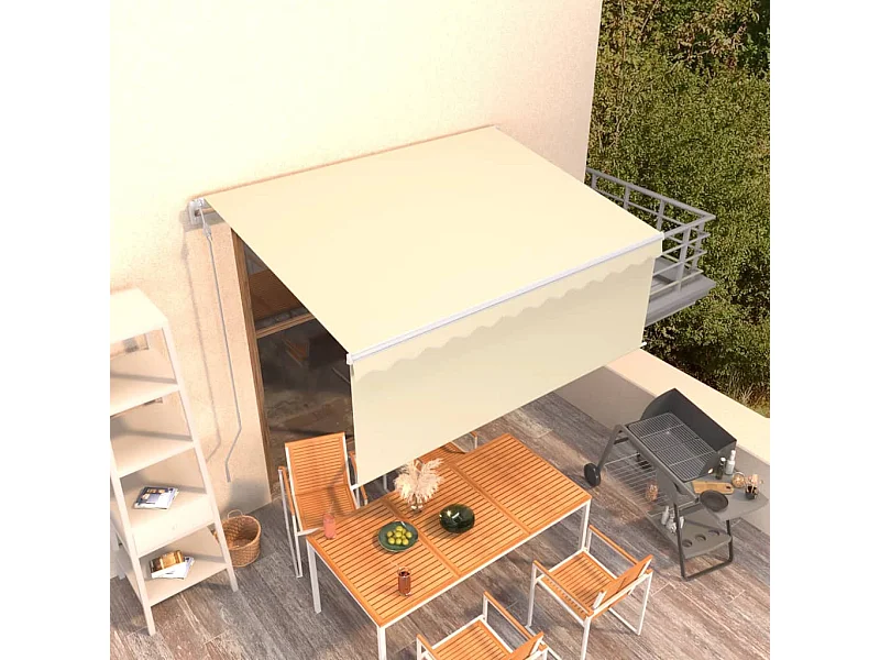 Toldo retráctil automático con persiana 3x2,5 Crema
