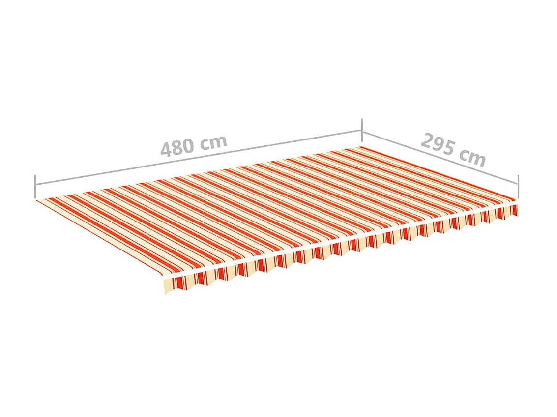 Vervangingsdoek voor luifel Geel en oranje 5x3