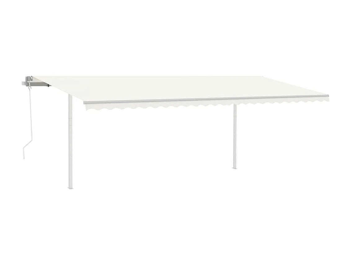 Auvent automatique rétractable avec poteaux 6x3 Crème