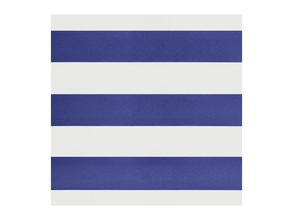 Blauw-wit uitschuifbaar zonnescherm 4,5x3 stof en aluminium