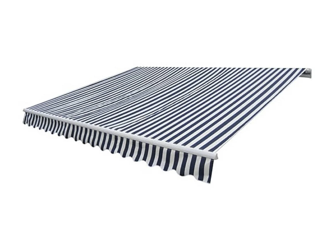 Auvent pliableanuel 300 Bleu/blanc