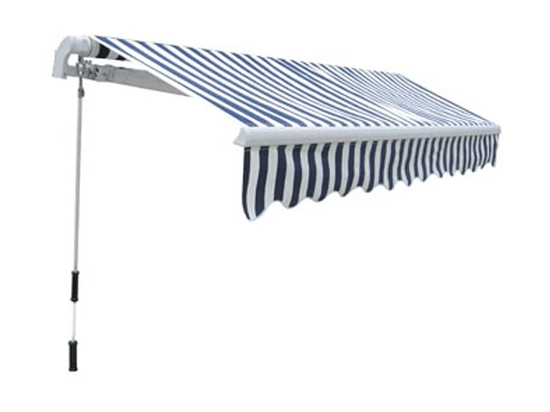 Auvent pliableanuel 300 Bleu/blanc