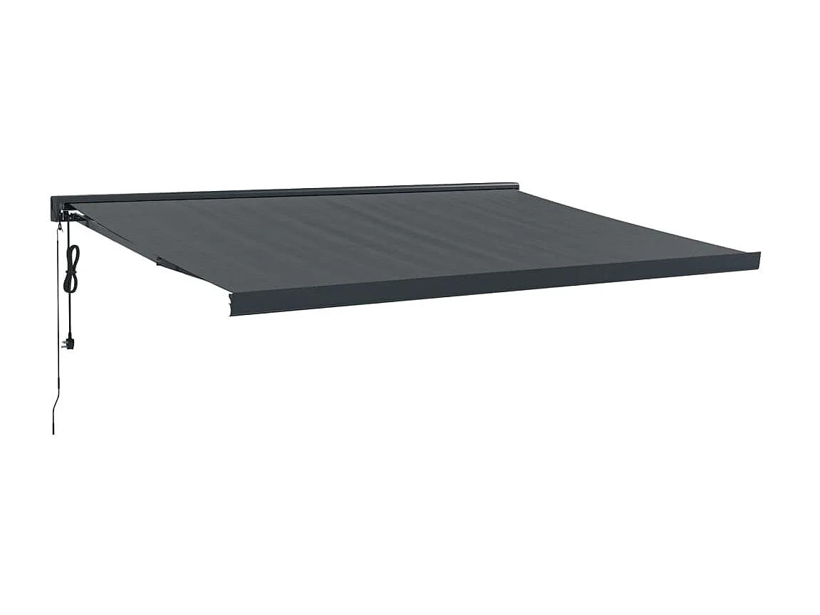 Tendalino retrattile 4x3 antracite in tessuto e alluminio