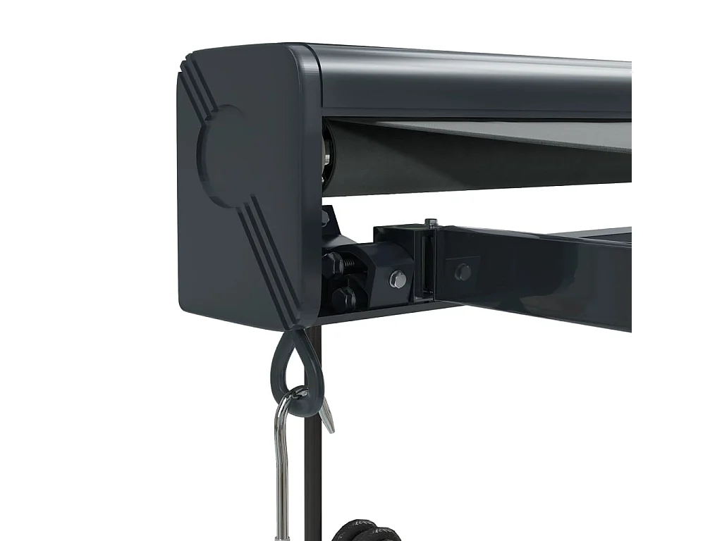 Tendalino retrattile 4x3 antracite in tessuto e alluminio