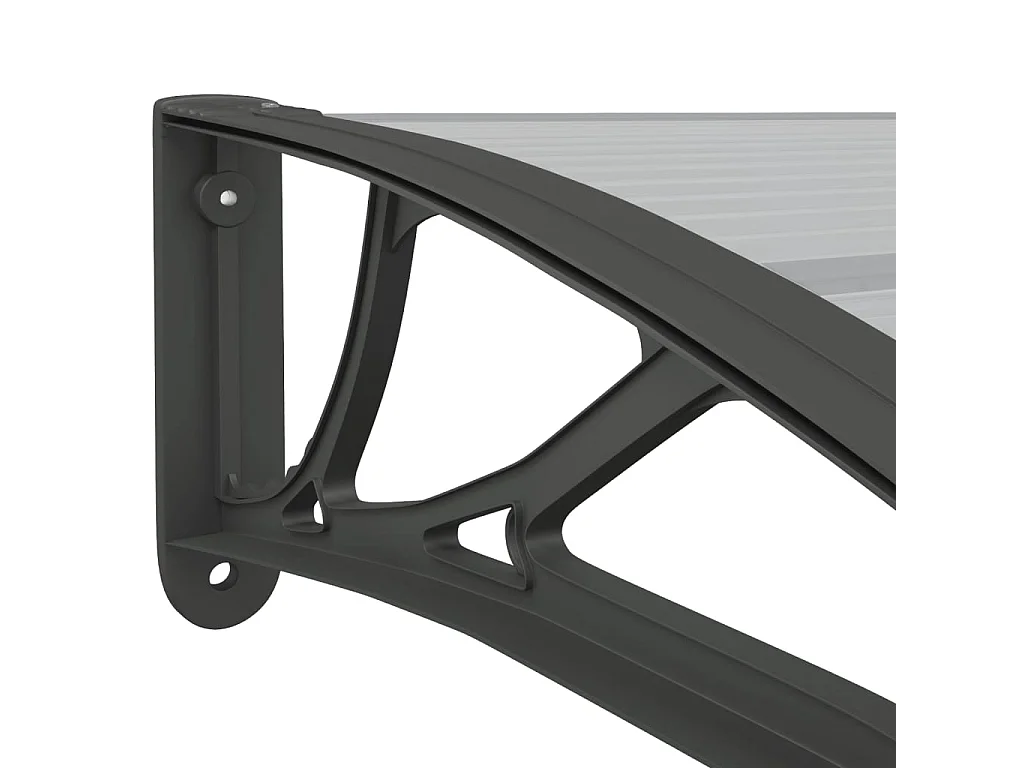 Toldo de puerta Negro 400x100 Policarbonato