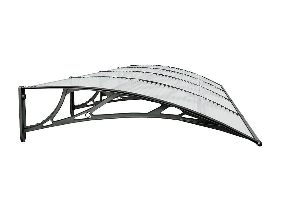 Toldo de porta Policarbonato Preto 400x100