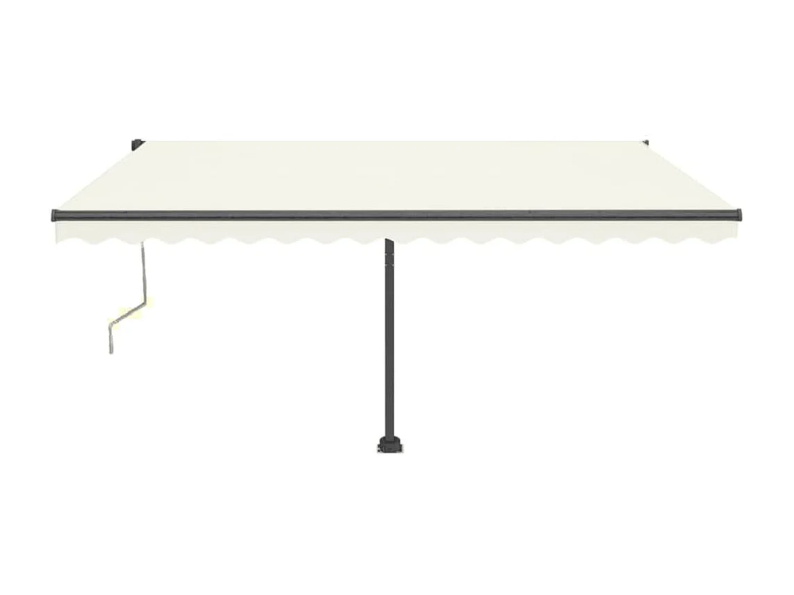 Auvent automatique avec capteur de vent et LED 400x350 Crème