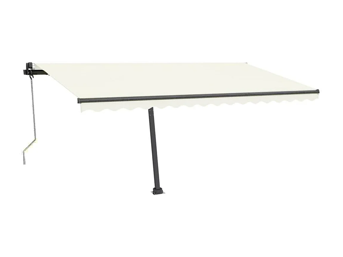 Auvent automatique avec capteur de vent et LED 400x350 Crème