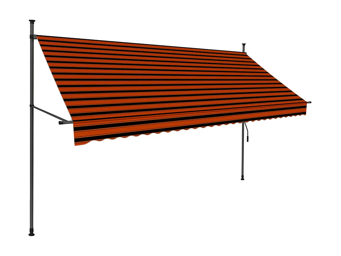 Auventanuel rétractable avec LED 300 Orange etarron