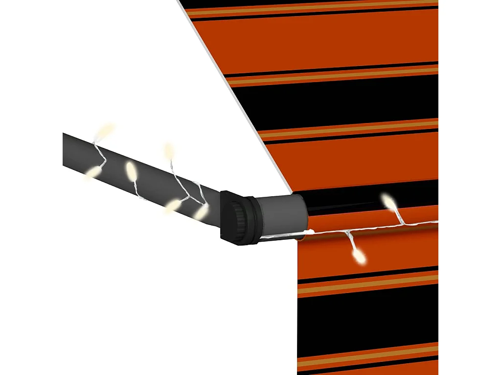 Auventanuel rétractable avec LED 300 Orange etarron