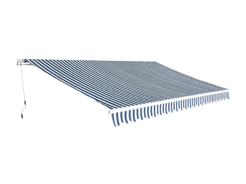 Auvent pliant àanipulationanuelle 500 Bleu et blanc